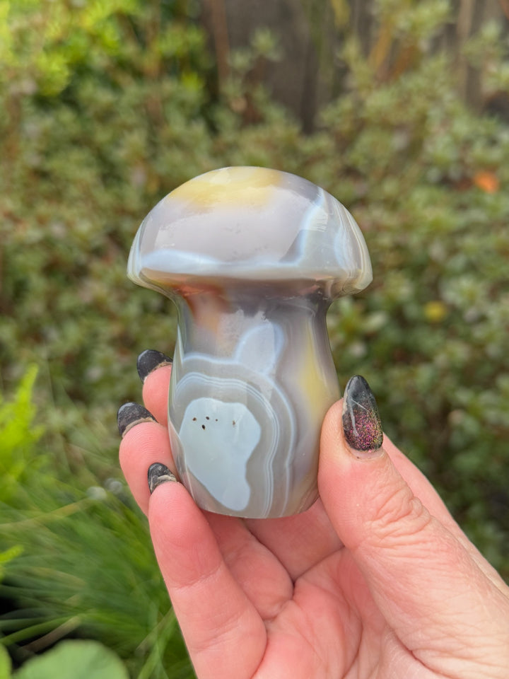 Agate Gemstone Mushroom