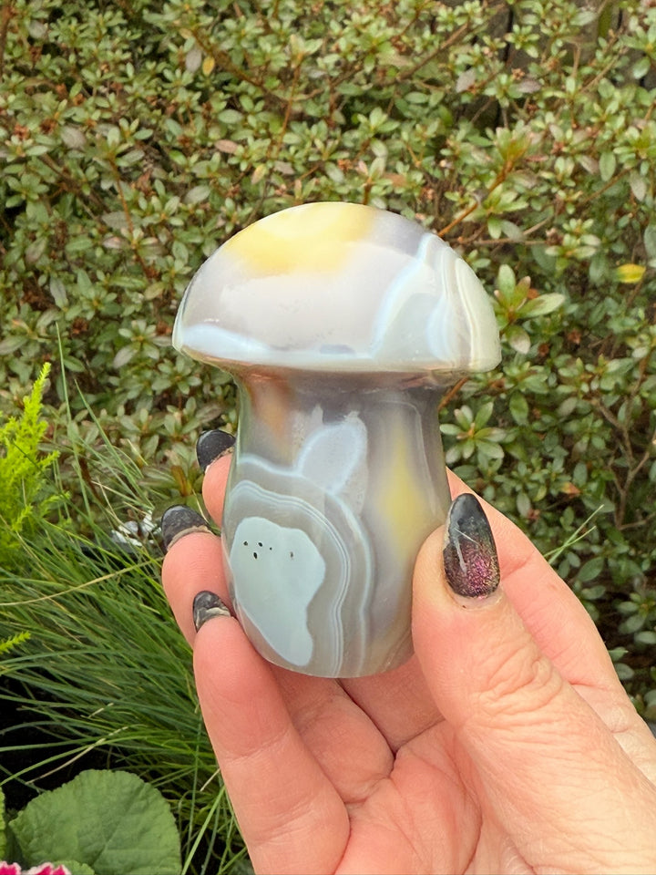 Agate Gemstone Mushroom
