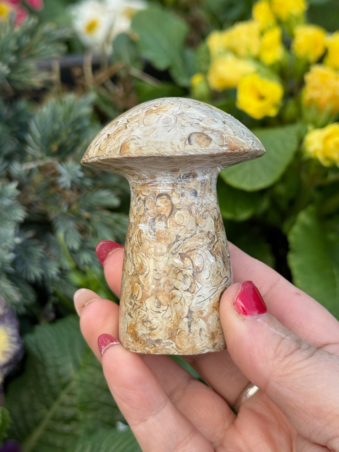 Jasper Mushroom Carving