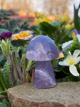 Load image into Gallery viewer, Hand Carved Purple Fluorite Mushroom Carving

