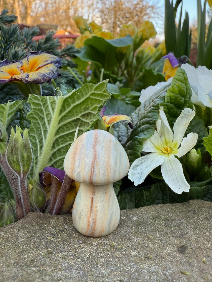 Calcite Mushroom Carving