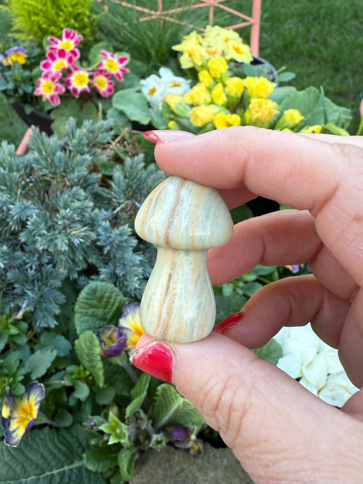 Calcite Mushroom Carving