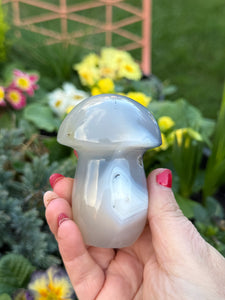 Large Agate Mushroom Carving