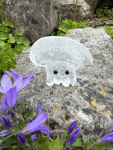 Load image into Gallery viewer, Freestanding Clear Quartz Jelly Fish Pet Carving
