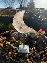 Load image into Gallery viewer, Smoky Quartz Moon Carving on Stand
