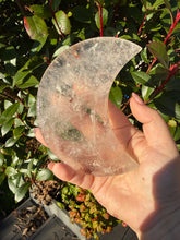 Load image into Gallery viewer, Smoky Quartz Moon Carving on Stand
