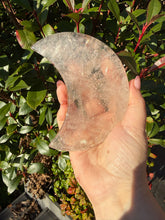 Load image into Gallery viewer, Smoky Quartz Moon Carving on Stand
