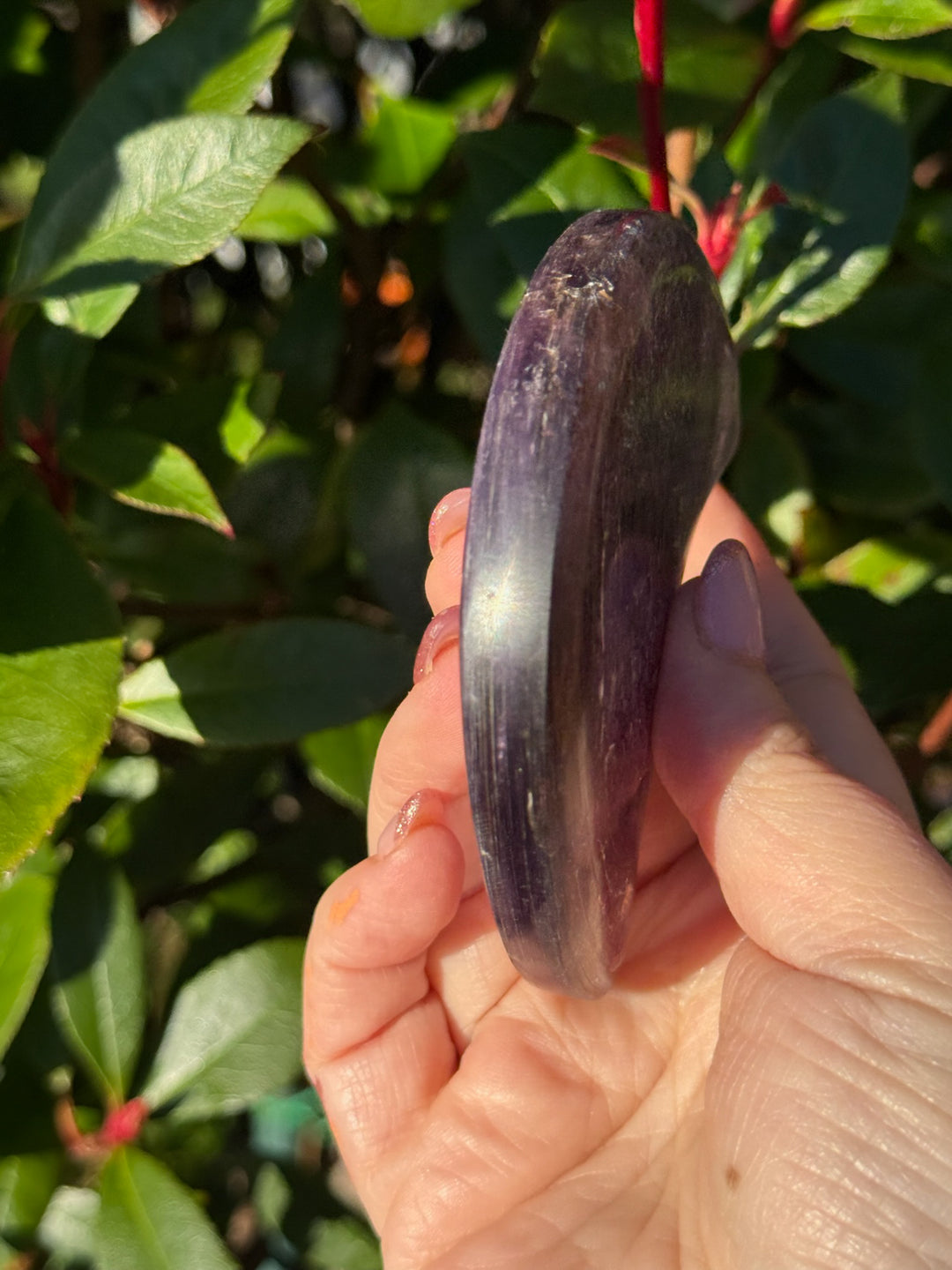 Gemmy Purple Lepidolite Mica Moon