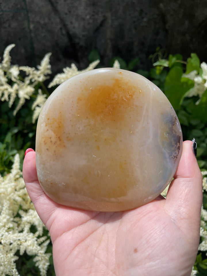 Large Natural Agate Galet Palmstone