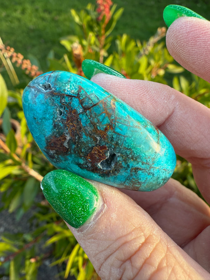 Chysocolla with Druzy Cavity from Peru