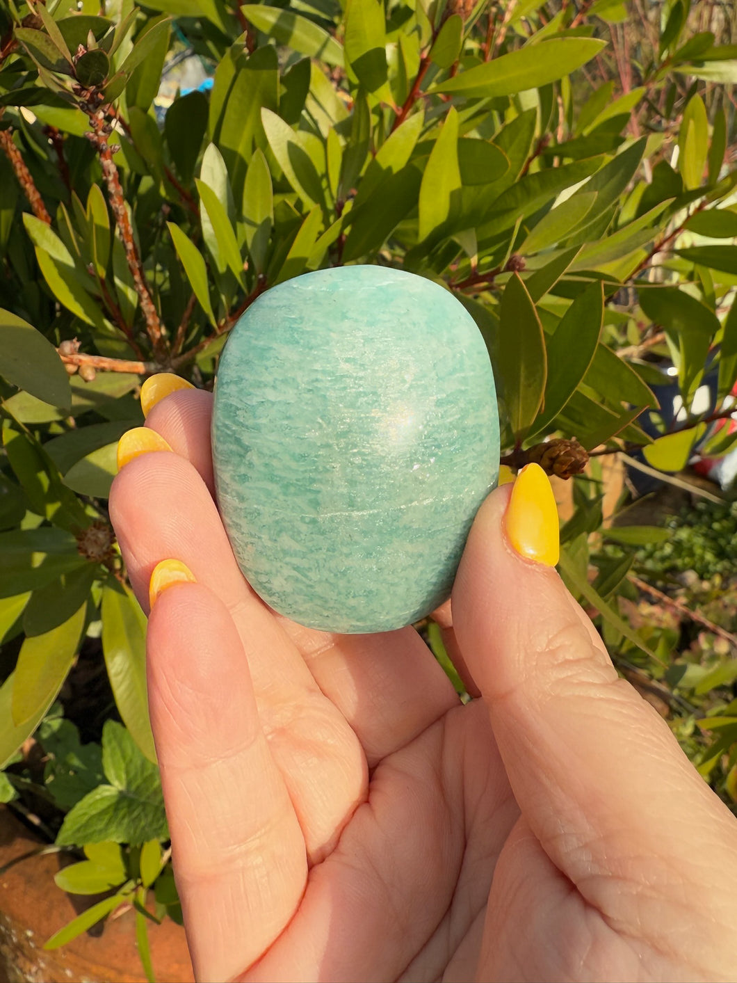 Amazonite Palmstone with Sheen