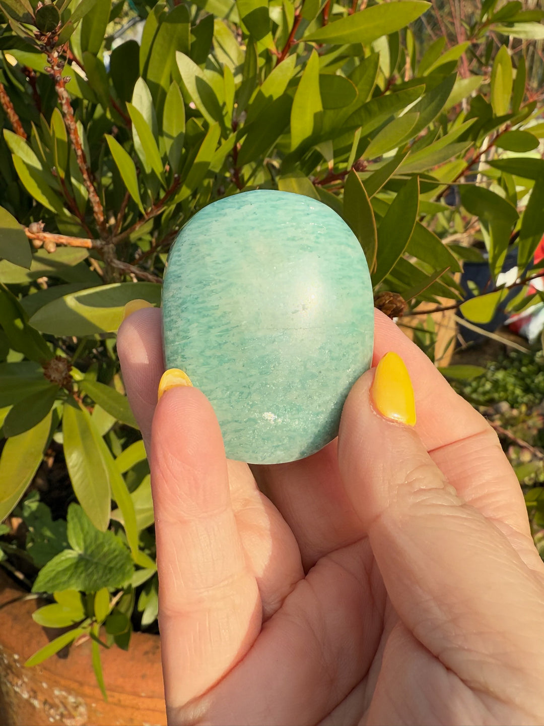 Amazonite Palmstone with Sheen