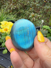 Load image into Gallery viewer, Blue Flash Labradorite Palmstone
