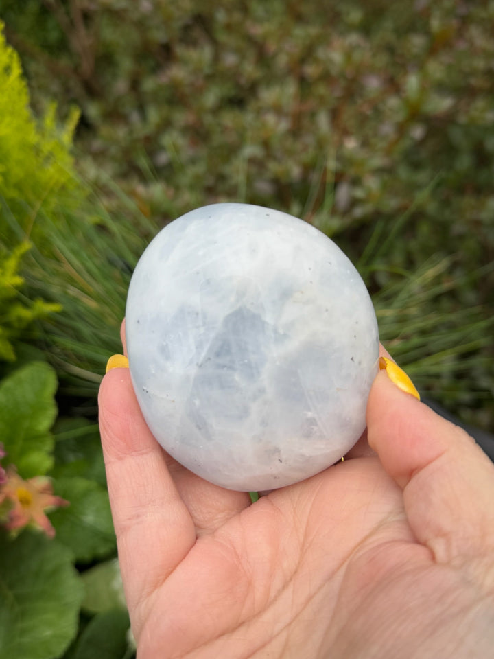 Large Blue Calcite Palmstone or Galet