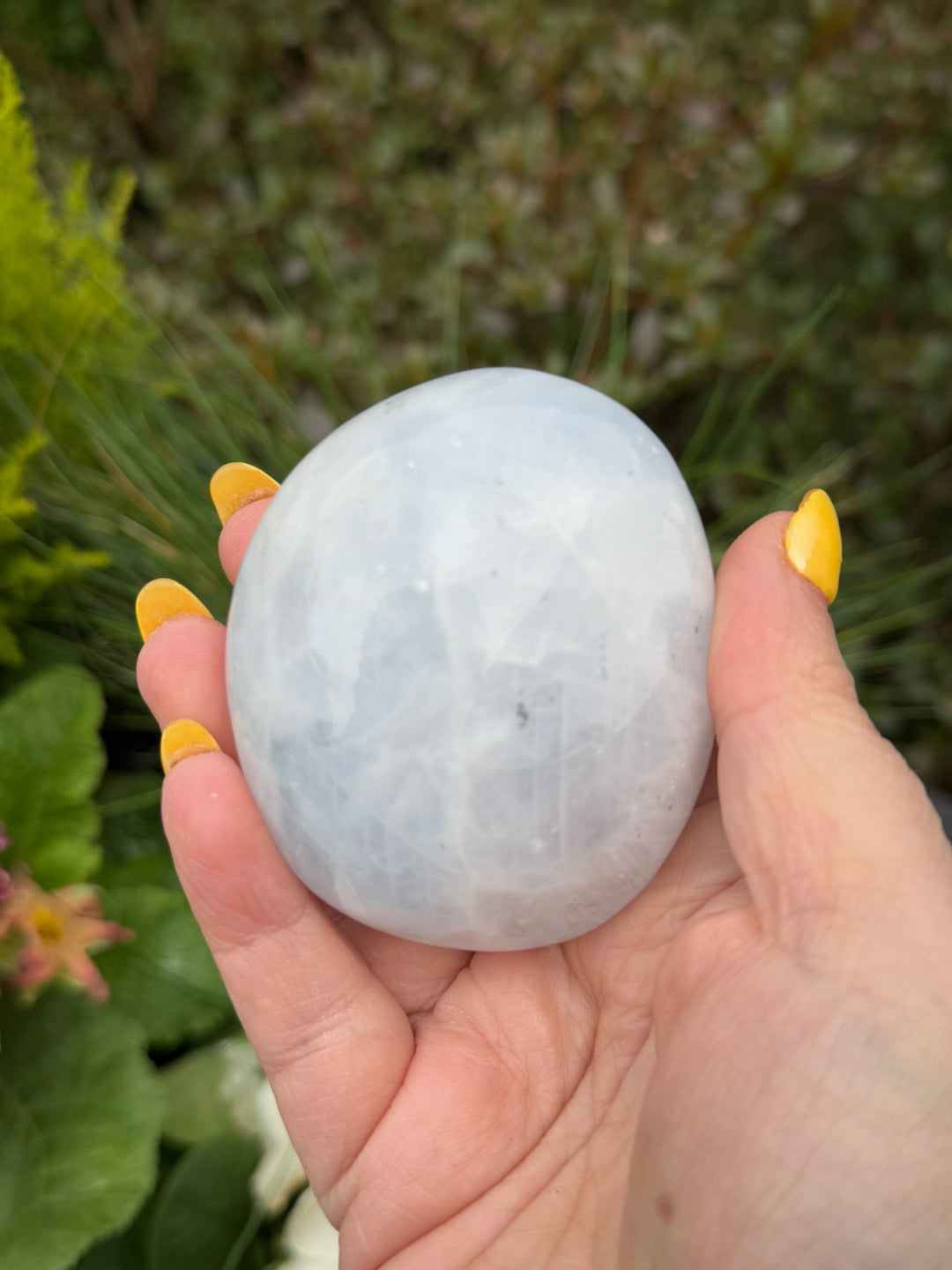 Large Blue Calcite Palmstone or Galet