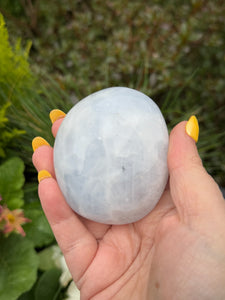 Large Blue Calcite Palmstone or Galet
