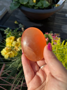Honey Calcite Palmstone