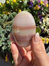 Load image into Gallery viewer, Pink Banded Calcite Palmstone
