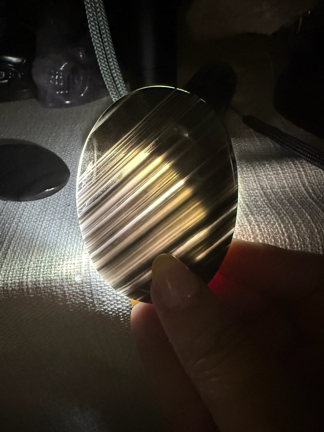 Ice Obsidian Palmstone