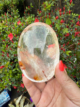 Load image into Gallery viewer, Large Quality Quartz with Hematite Palmstone
