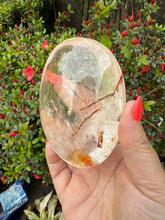 Load image into Gallery viewer, Large Quality Quartz with Hematite Palmstone
