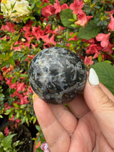 Load image into Gallery viewer, Indigo Gabbro Mystic Merlinite Palmstone
