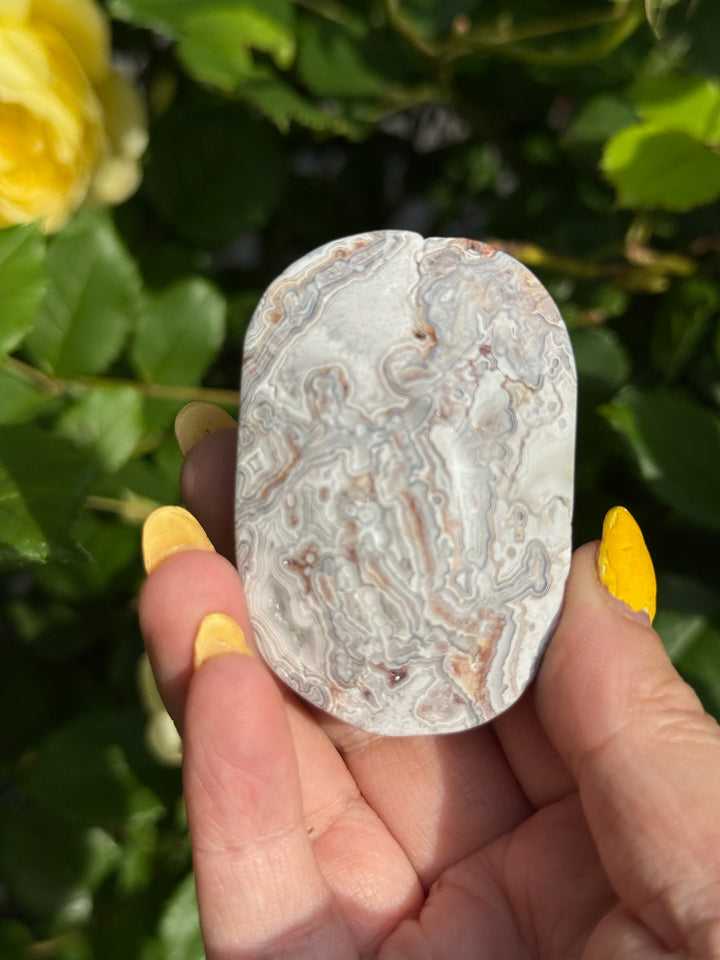 Crazy Lace Agate Palmstone from Mexico