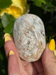 Druzy Crazy Lace Agate Palmstone from Mexico