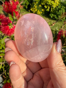Gemmy Rose Quartz Palmstone
