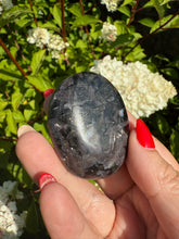 Load image into Gallery viewer, Indigo Gabbro Mystic Merlinite Palmstone
