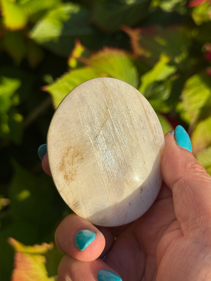 Blue Flash Moonstone Palmstone