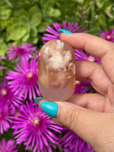 Load image into Gallery viewer, Carnelian and Flower Agate Palmstone
