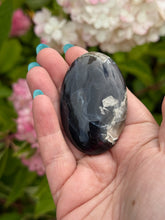 Load image into Gallery viewer, UV Reactive Volcano Agate Palmstone
