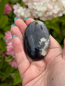 UV Reactive Volcano Agate Palmstone