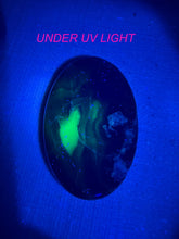 Load image into Gallery viewer, UV Reactive Volcano Agate Palmstone
