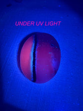 Load image into Gallery viewer, UV Reactive Smoky Mangano Calcite Palmstone
