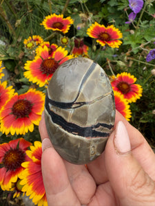 UV Reactive Volcano Agate Palmstone
