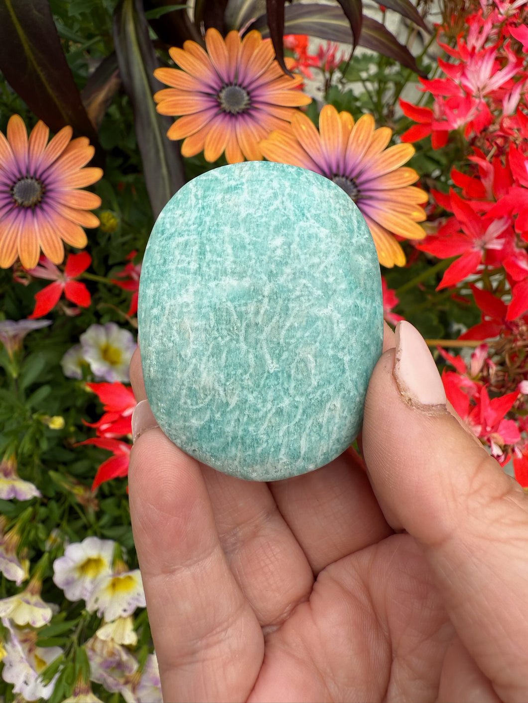 Amazonite Palmstone with Sheen