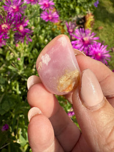 Uv Reactive Pink Aragonite Tumblestone