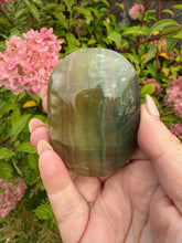 Load image into Gallery viewer, Mango Fluorite Palmstone
