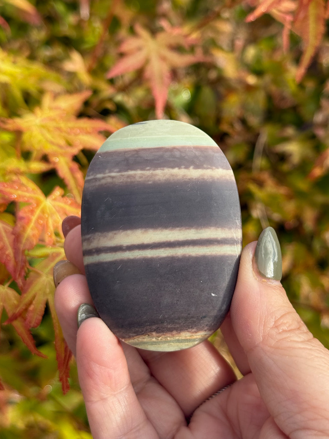 Purple Robe Jade palmstone