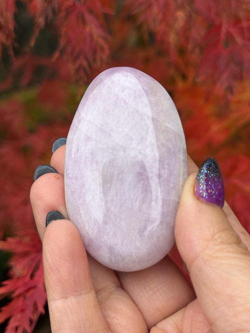 UV Reactive Kunzite with Hiddenite Palmstone