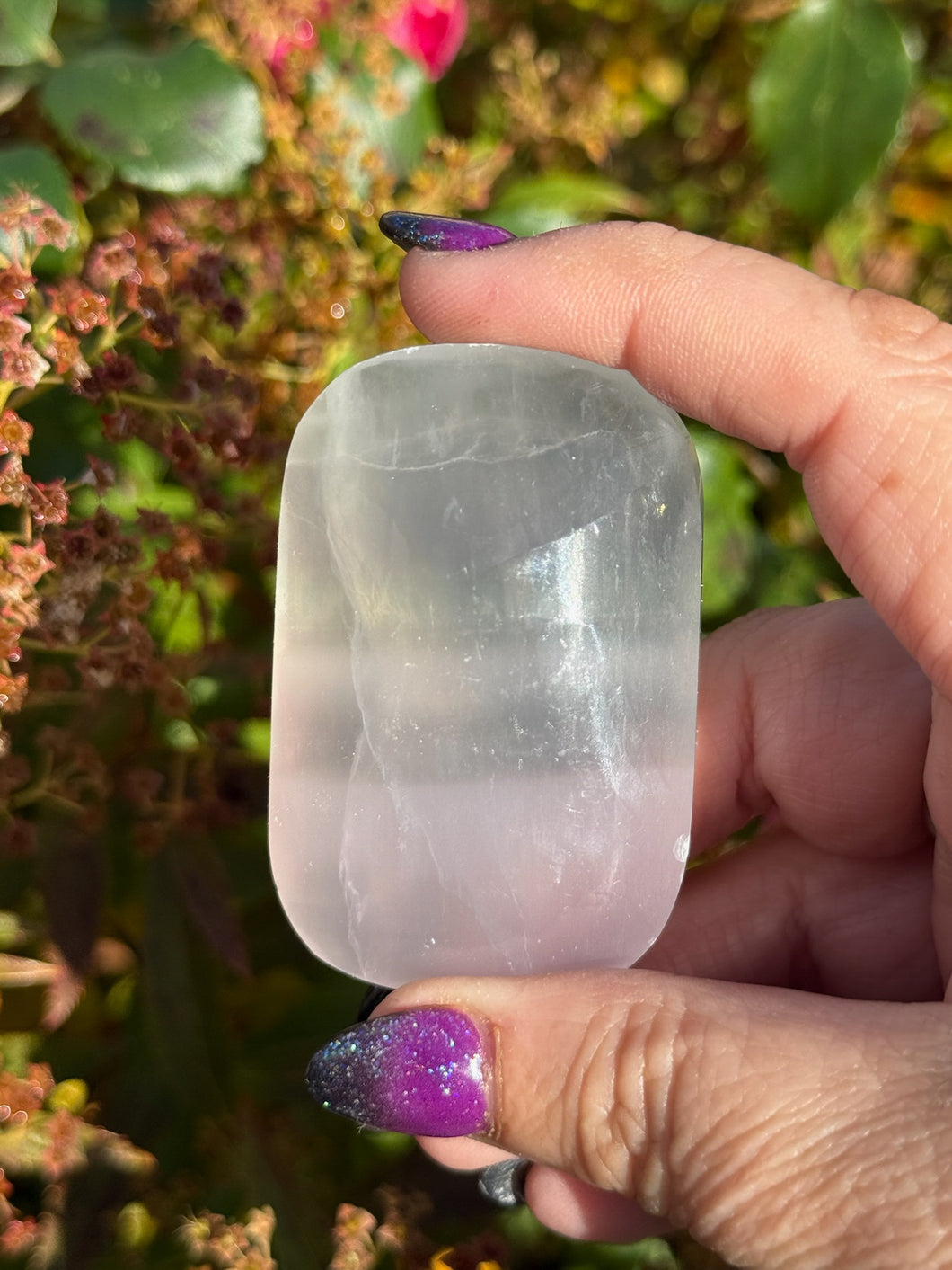 Lavander Fluorite Palmstone
