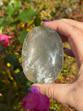 Load image into Gallery viewer, Large Clear Fluorite Palmstone
