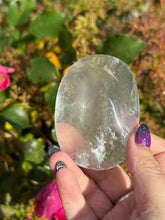 Load image into Gallery viewer, Large Clear Fluorite Palmstone
