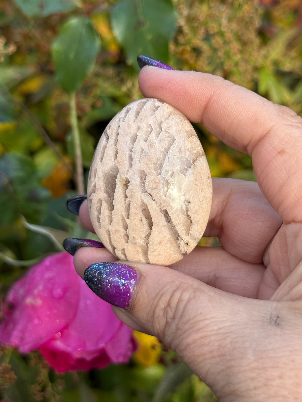 Smoky Quartz and Feldspar Palmstone