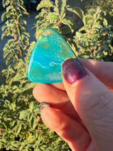 Load image into Gallery viewer, Gem Silica Chrysocolla in Opal Palmstone
