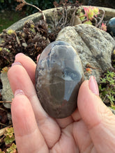 Load image into Gallery viewer, UV Reactive Volcano Agate Palmstone
