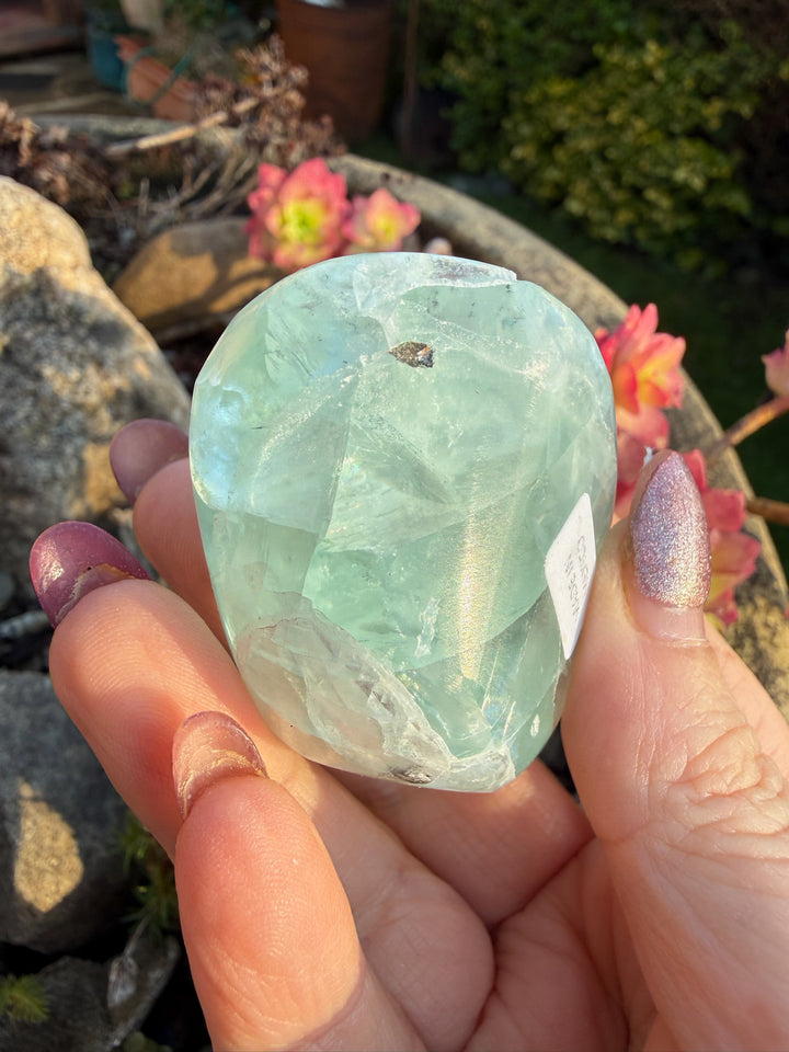 Large Green Fluorite Tumblestone from Mexico