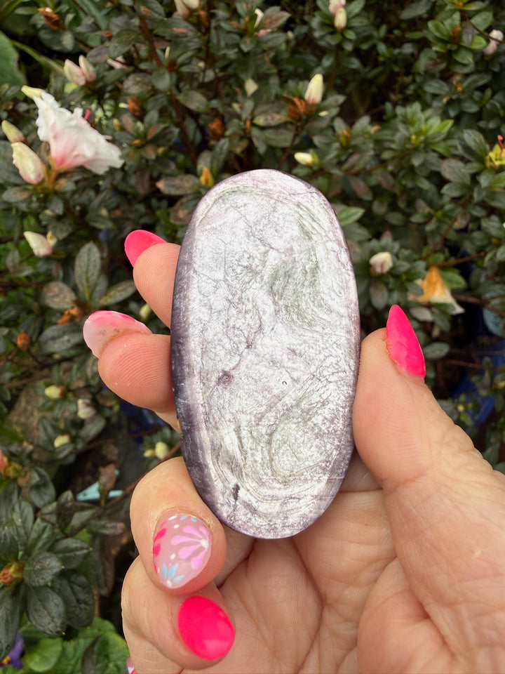 Gem Lepidolite Mica Palmstone